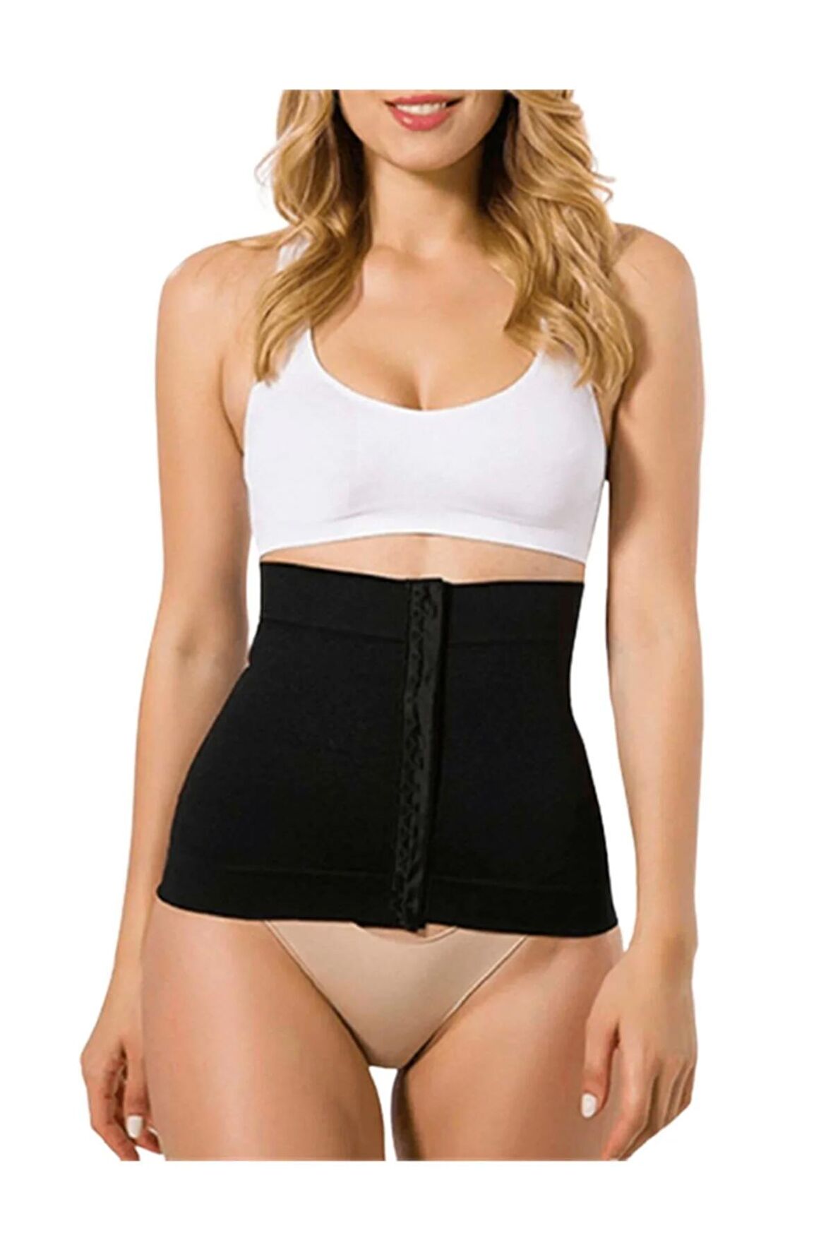 Kadın Siyah Agraflı Bel Korse