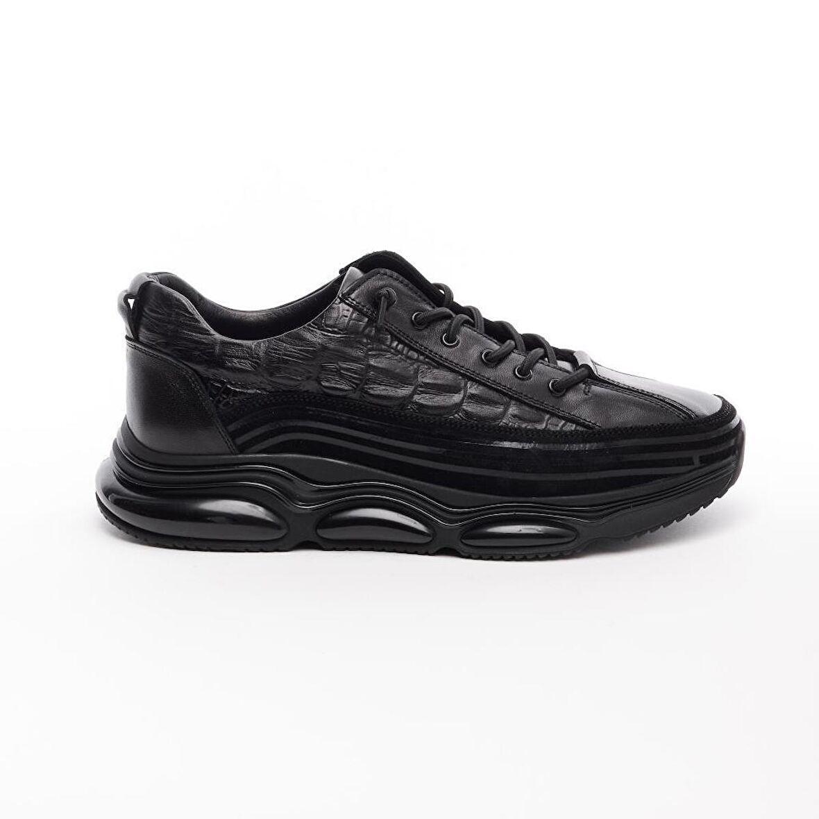 Yüksek Taban Hakiki Deri Erkek Sneaker