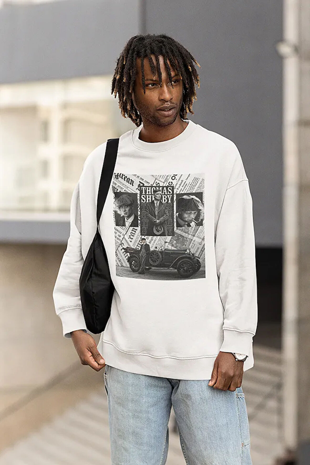 Thomas Shelby Baskılı Unisex Oversize Peaky Blinders Sweatshirt