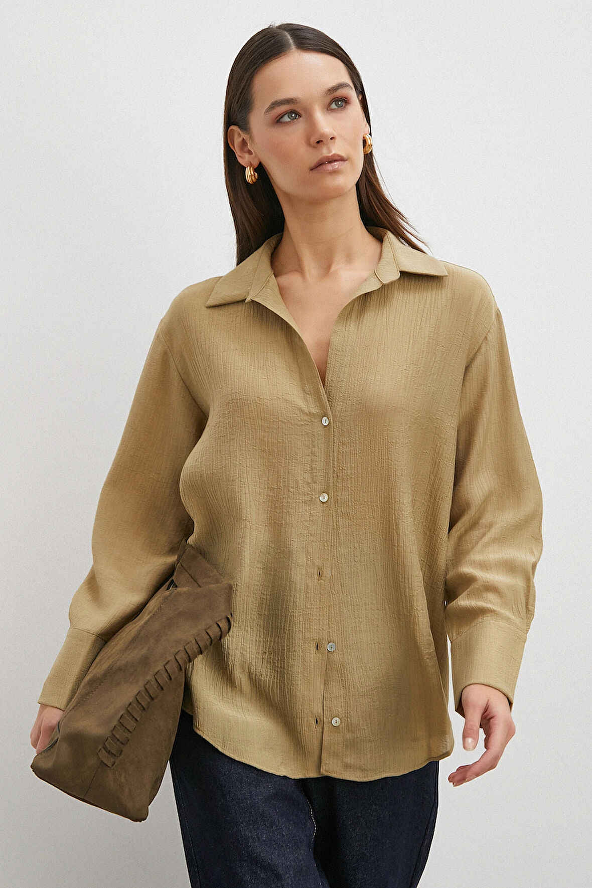 Kraşlı Gömlek Haki