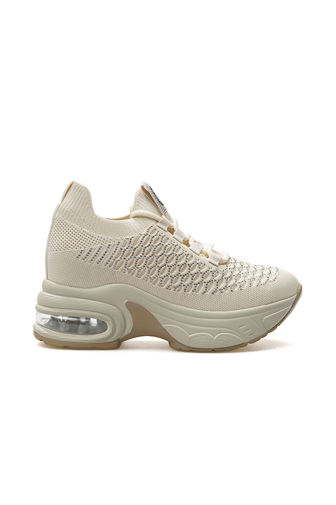 GUJA Kadın Taş Detaylı Gizli Dolgu Topuk Sneaker Günlük Ayakkabı 25y 25y300-22 Z