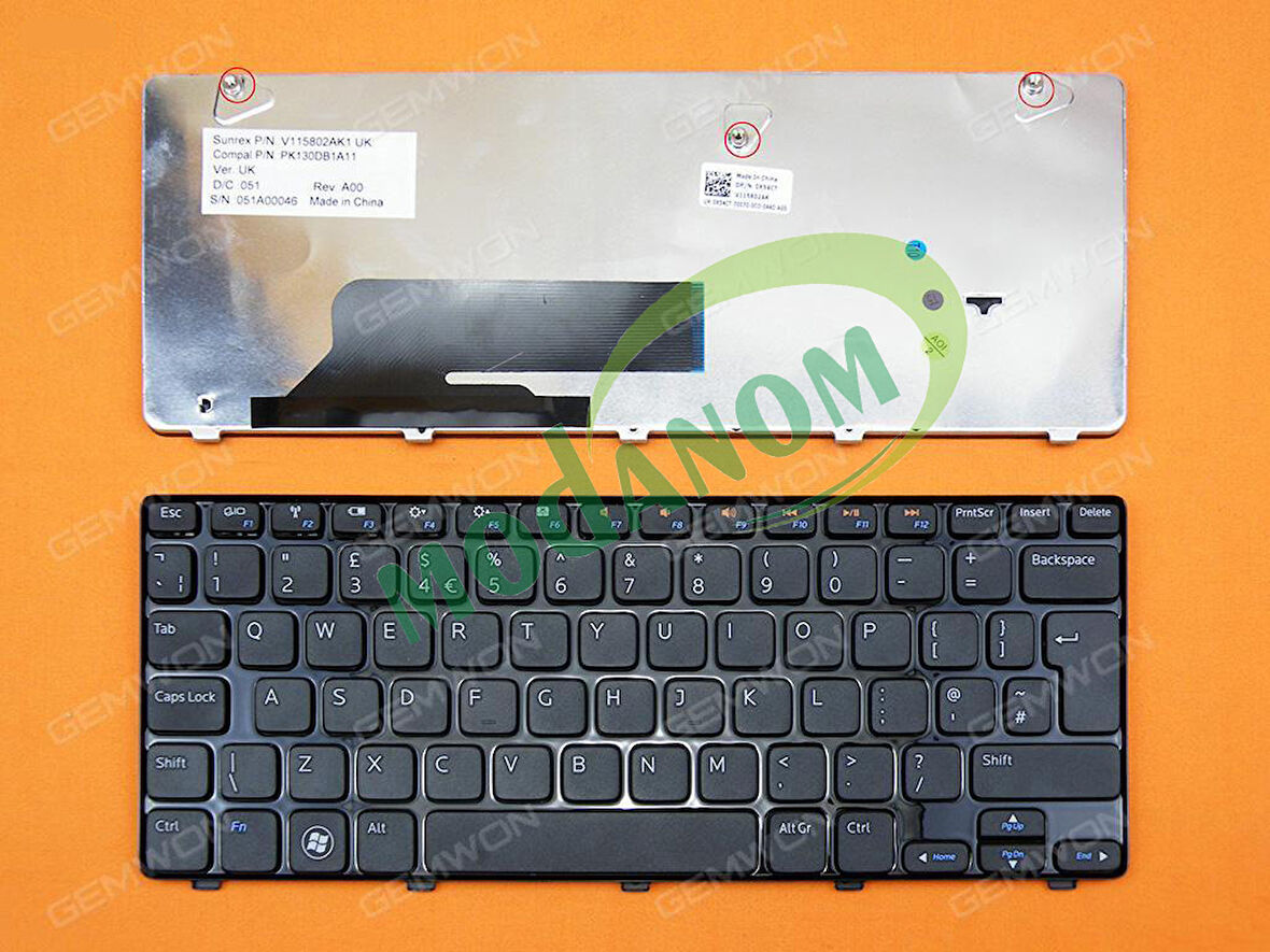 Dell Inspiron M101Z Klavye Siyah Türkçe