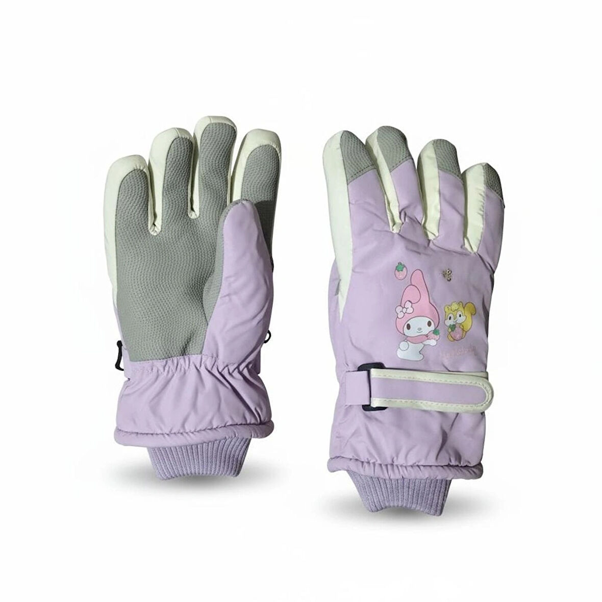 4-8 Yaş Kız Çocuk Şişme Kar Kayak Eldiveni
