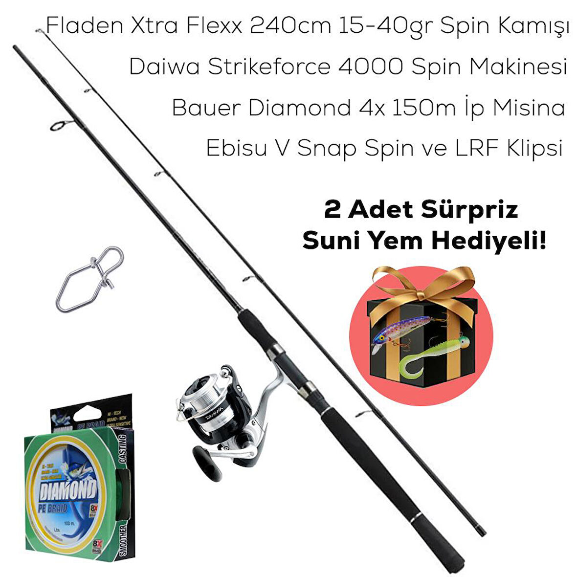 Daiwa Strikeforce Fladen Xtra Flex Spin Olta Seti SÜRPRİZ HEDİYELİ