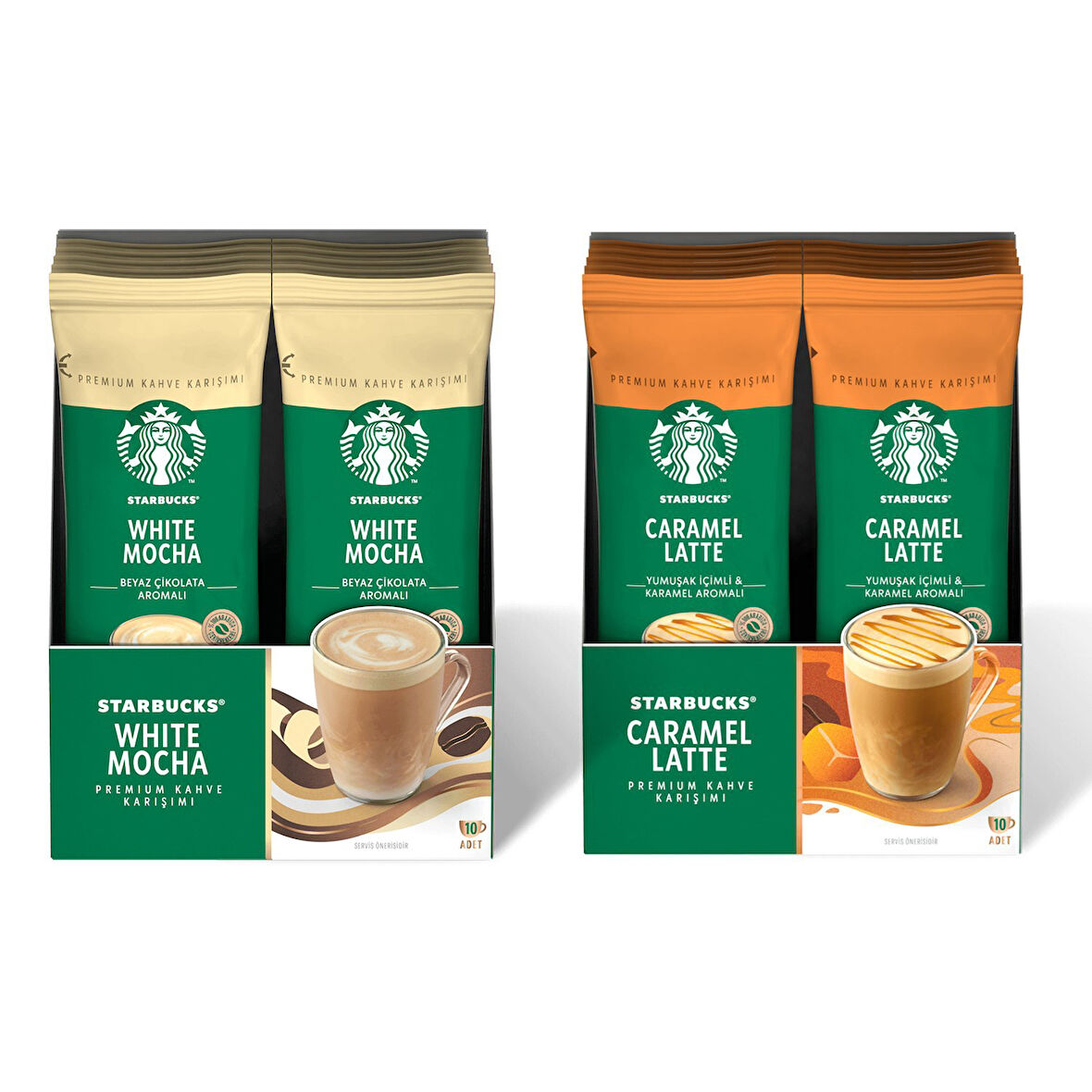 Starbucks Premium Serisi 2 x 10 lu / Caramel Latte - White Mocha