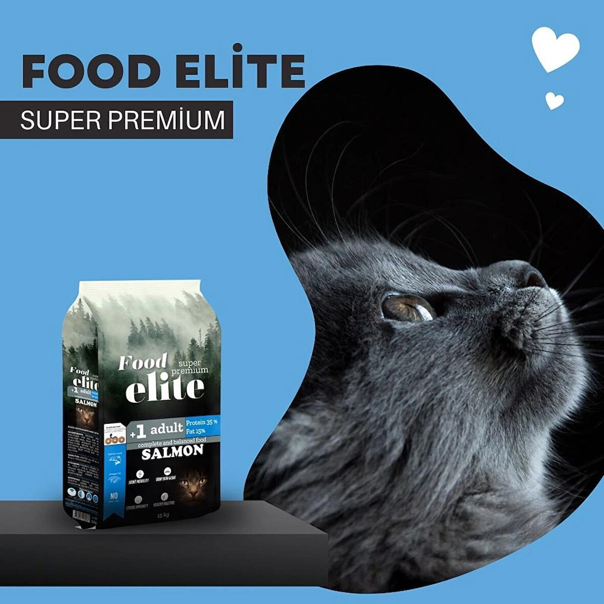 Food Elite Süper Premium Somonlu Kedi Maması 15KG