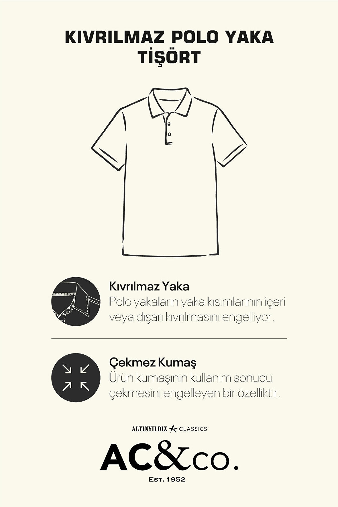 Erkek Çekmeyen Pamuklu Kumaş Regular Fit Geniş Kesim Beyaz Kıvrılmaz Polo Yaka Cepli Tişört