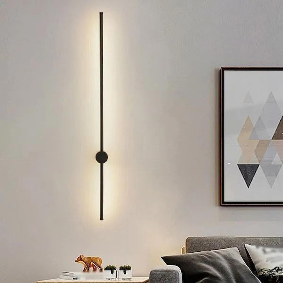  Dekoratif Aplik | 800 mm Uzunluk | 20mm Genişlik | Siyah Renk | 1080 Lümen | 3000K"