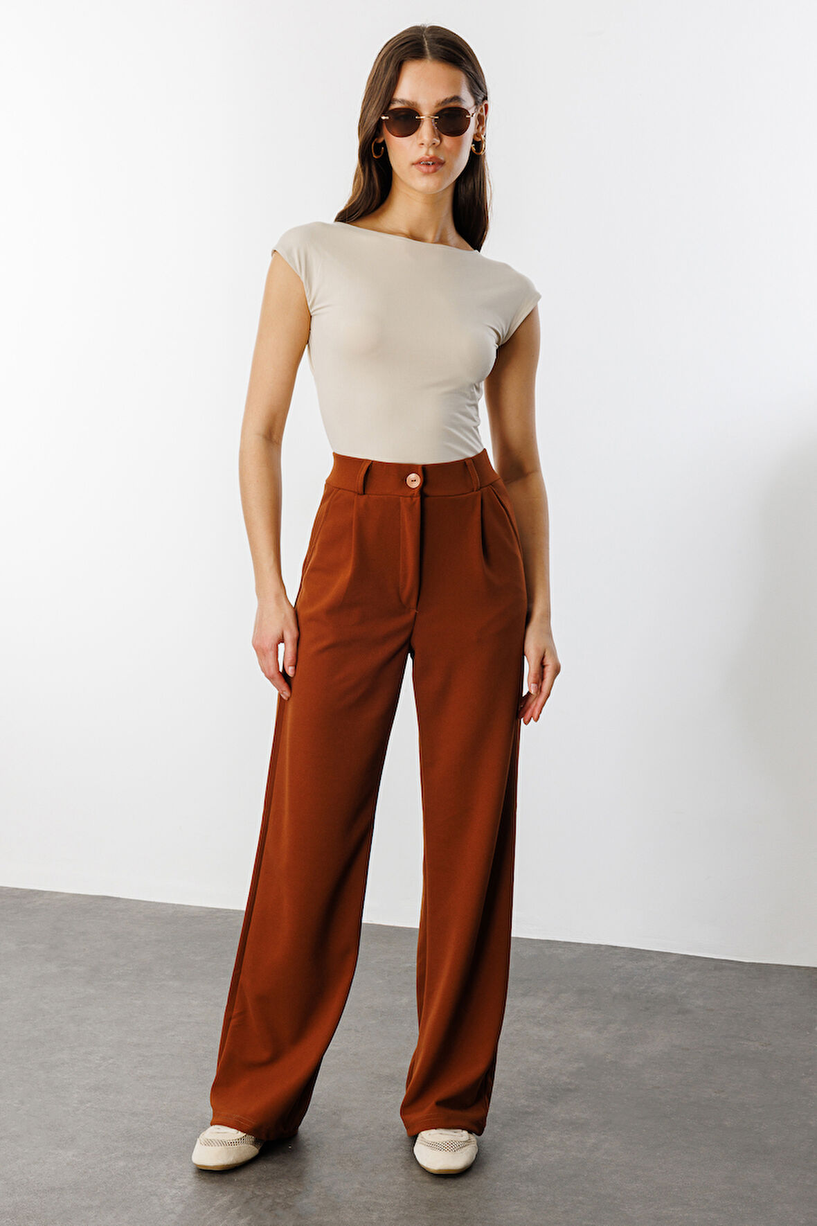 Kadın Oversize Palazzo Pantolon PANTOLON-001