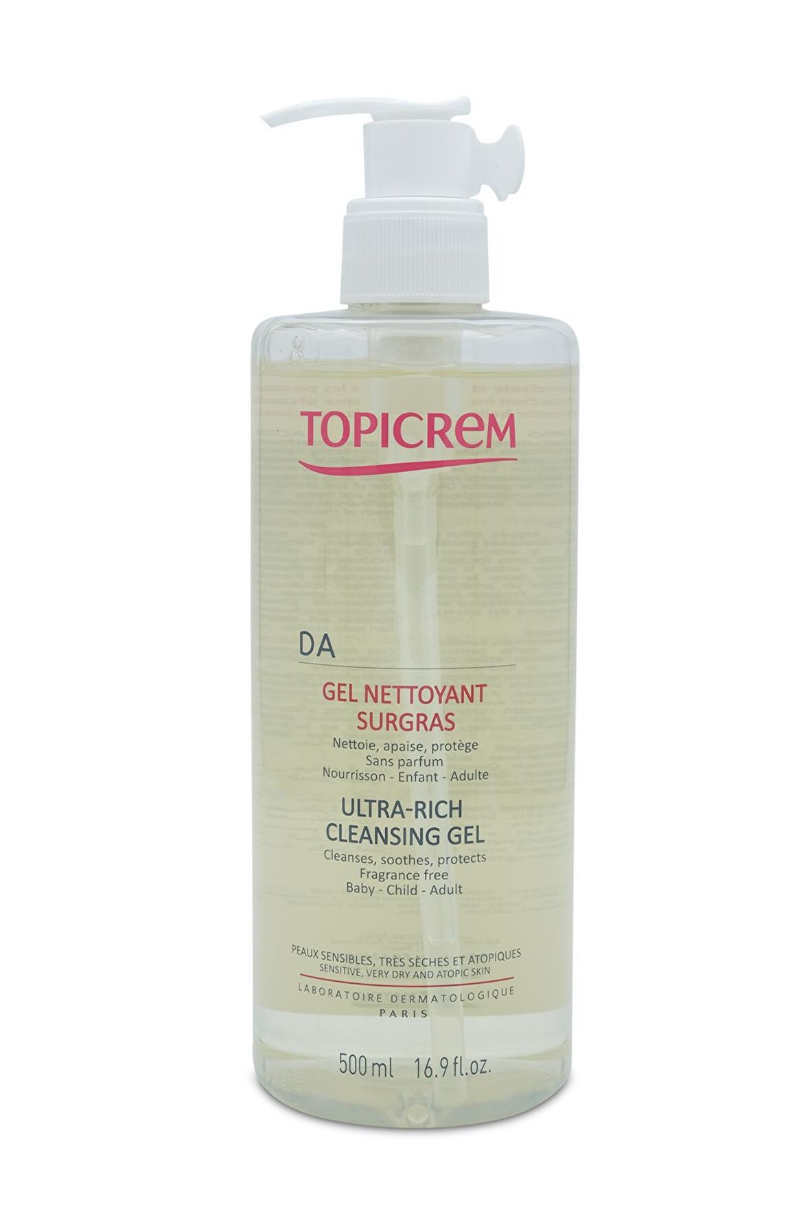 Topicrem DA Atopik Cilt için Temizleyici Yüz Temizleme Jeli 500 ml 