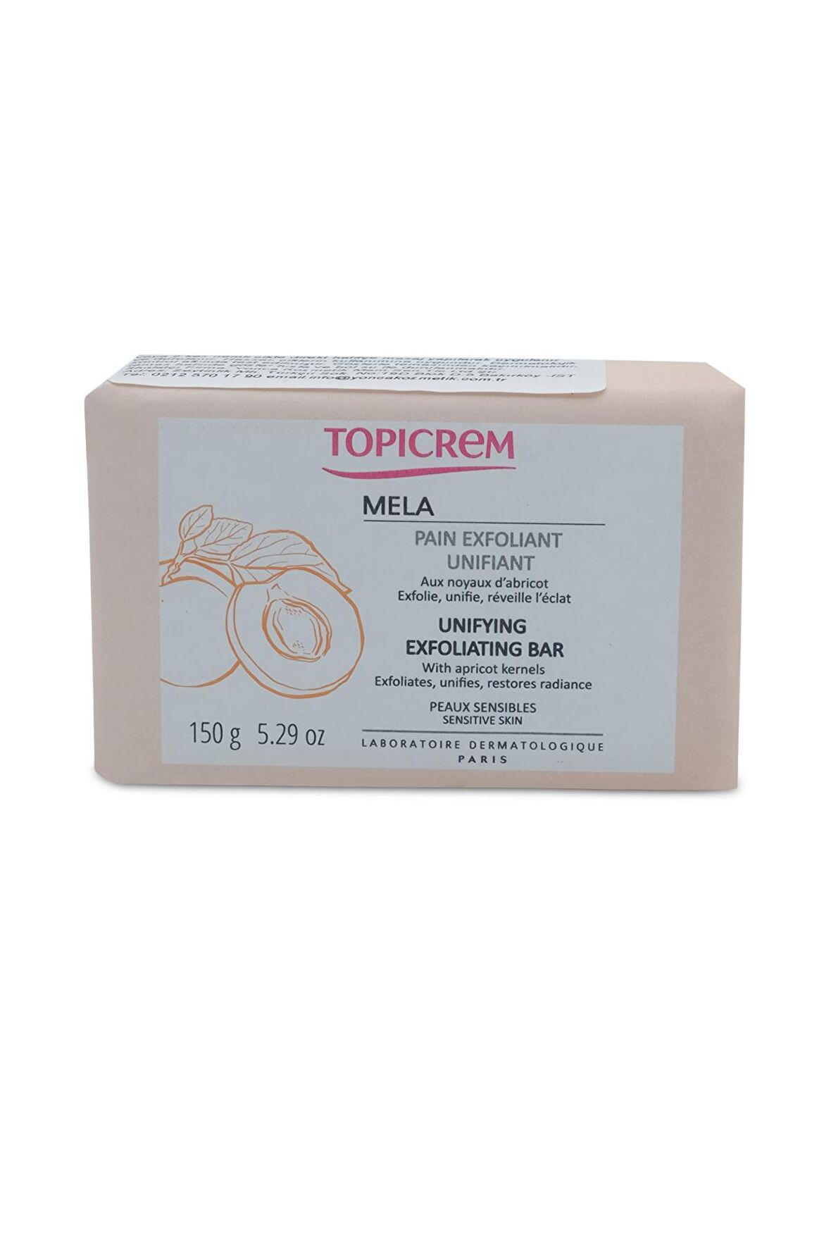 Topicrem Mela Unifying Exfoliating Bar 150 G