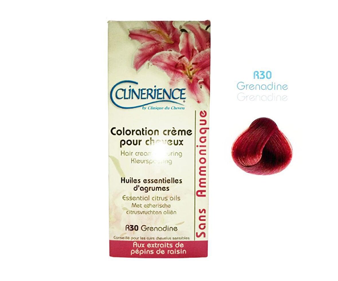 Clinerience Doğal  Saç Boyası R30 - Nar Şurubu