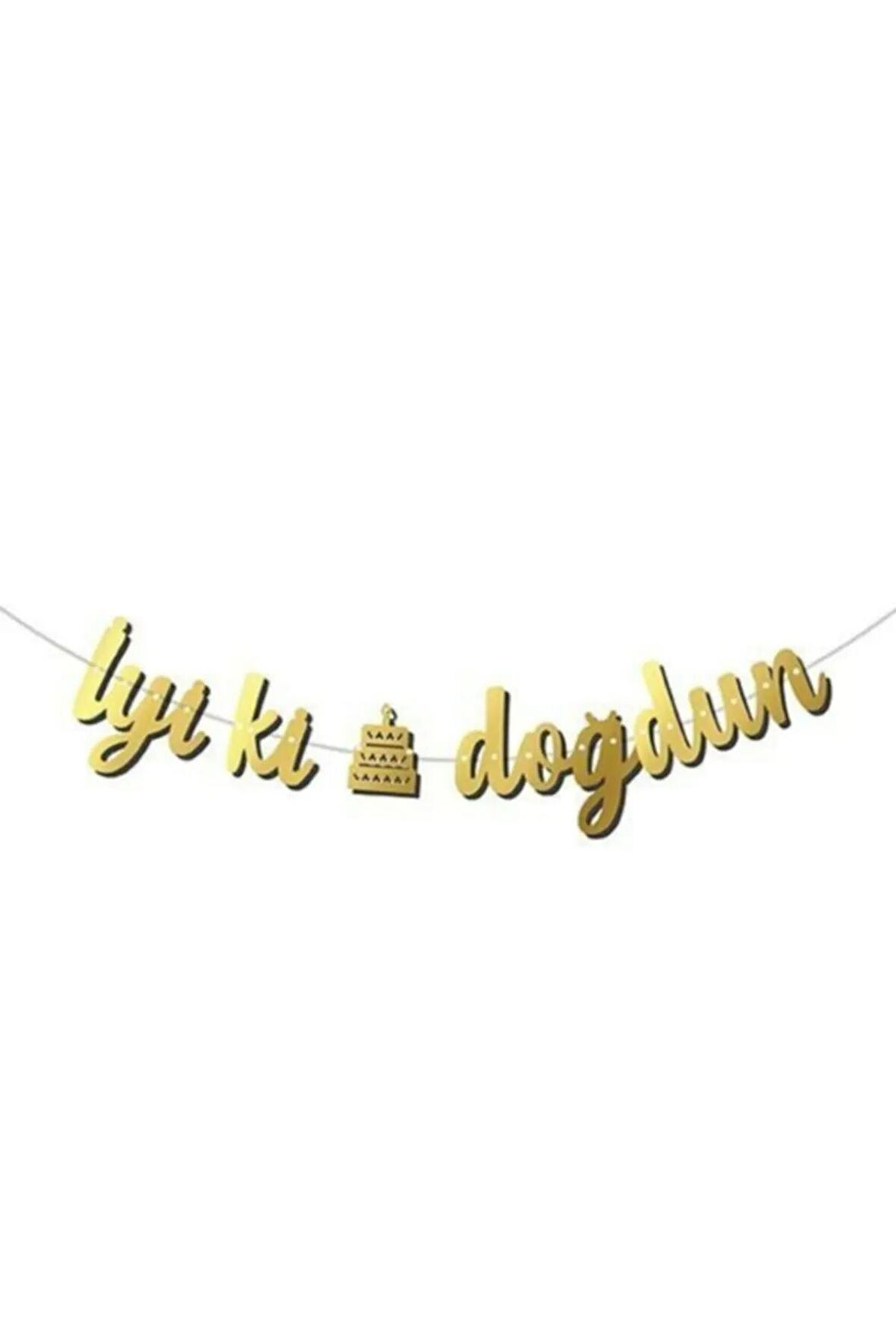 Kaligrafi Banner İyiki Doğdun Gold