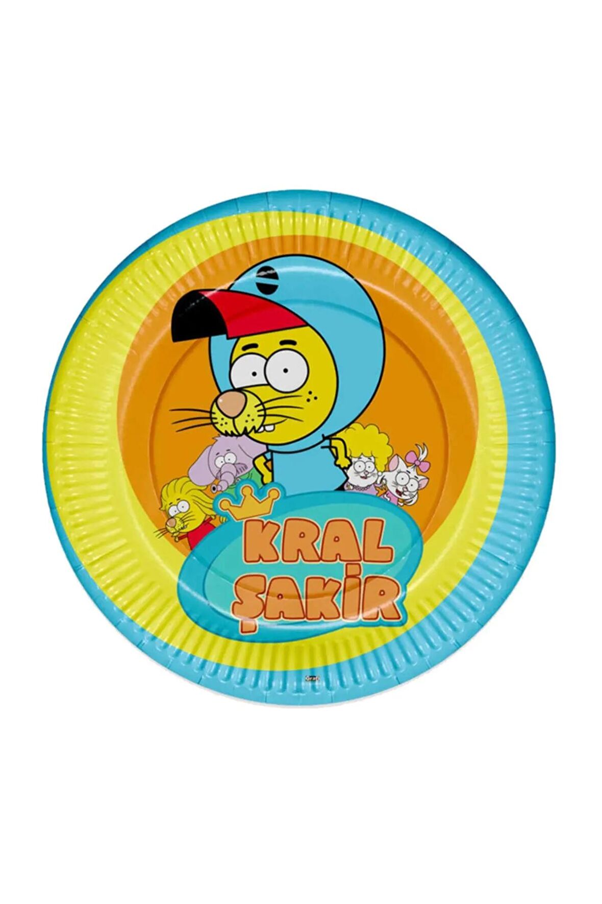 Kral Şakir Action Karton Tabak 8'li 23 cm 