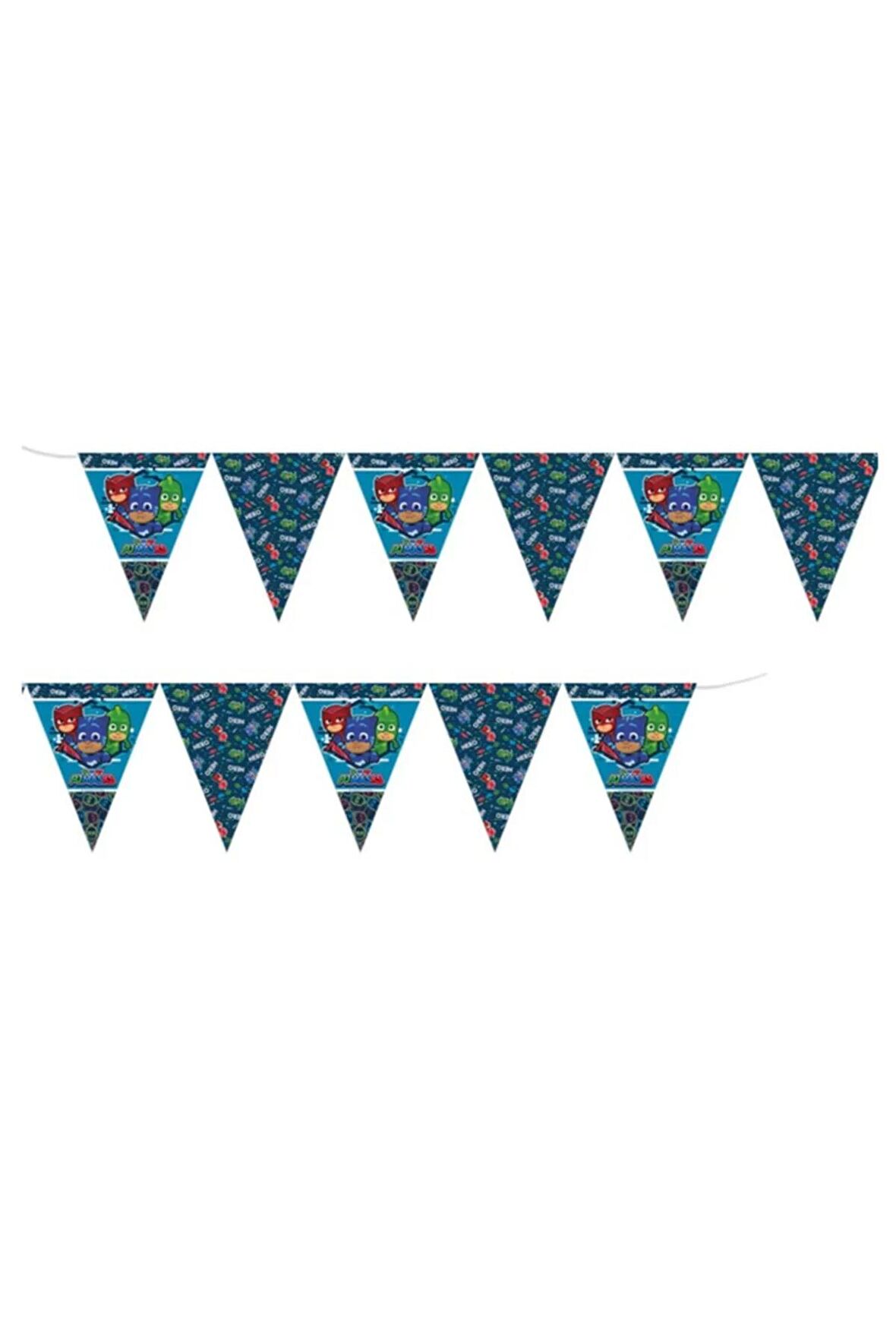 Pj Maskeliler Trend Temalı Üçgen Bayrak Set