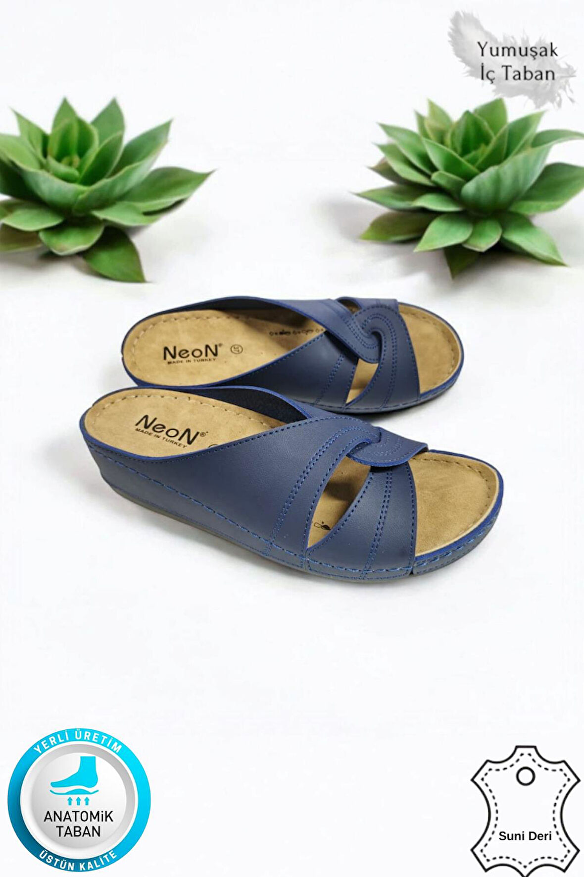 Putu Kadın Çapraz Konfor Modeli Günlük Ortopedik Terlik Anne Orta Yaş Genç Ev & Dışarı Terliği