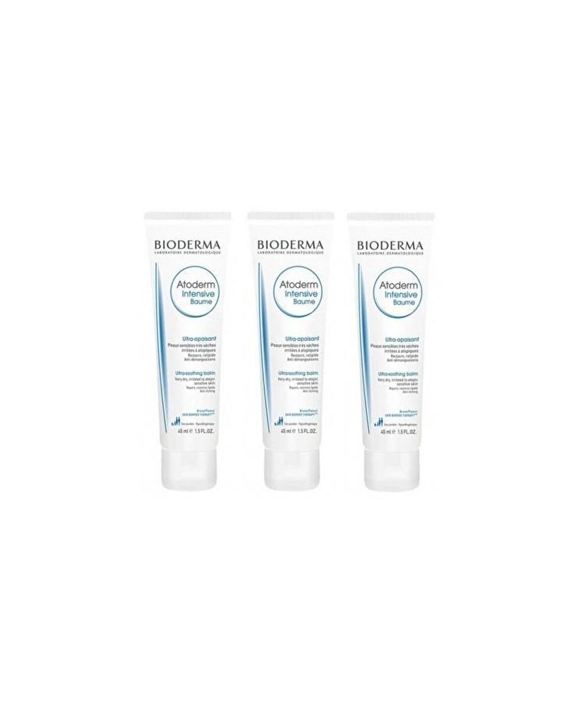 Bioderma Atoderm Intensive Baume Atopik ve Kuru Ciltler İçin Su Bazlı Yağsız Nemlendirici Yüz Bakım Kremi 3 x 45 ml