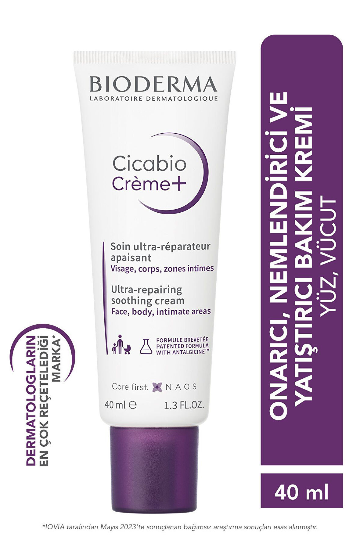 Cicabio Cream+ Cilt Bariyeri Onarıcı Nemlendirici Yatıştırıcı Tüm Ciltler için Yüz Vücut Krem 40 ml