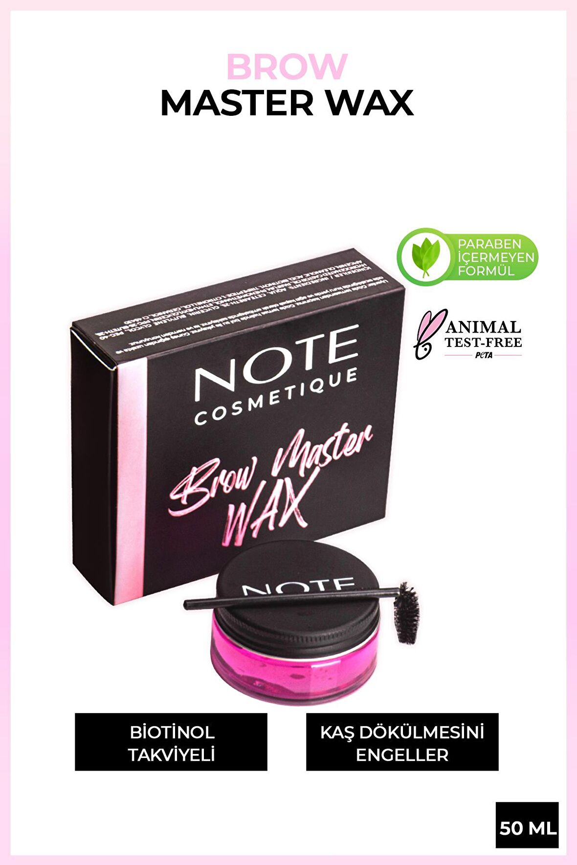 Note Brow Master Kaş Sabitleyici & Şekillendirici Renksiz Wax