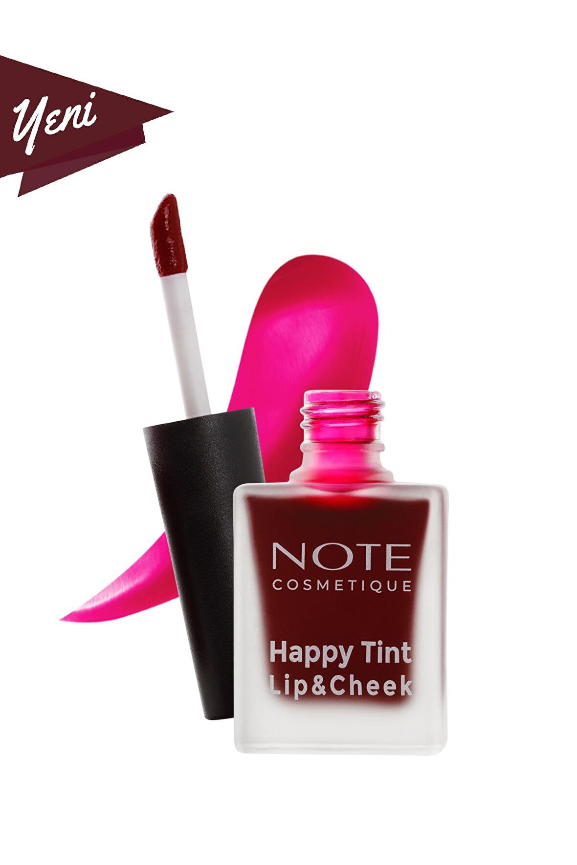 Note Happy Tint Lip & Cheek Dudak ve Yanak Renklendirici Likit Allık 02 Wild Cherry - Mor