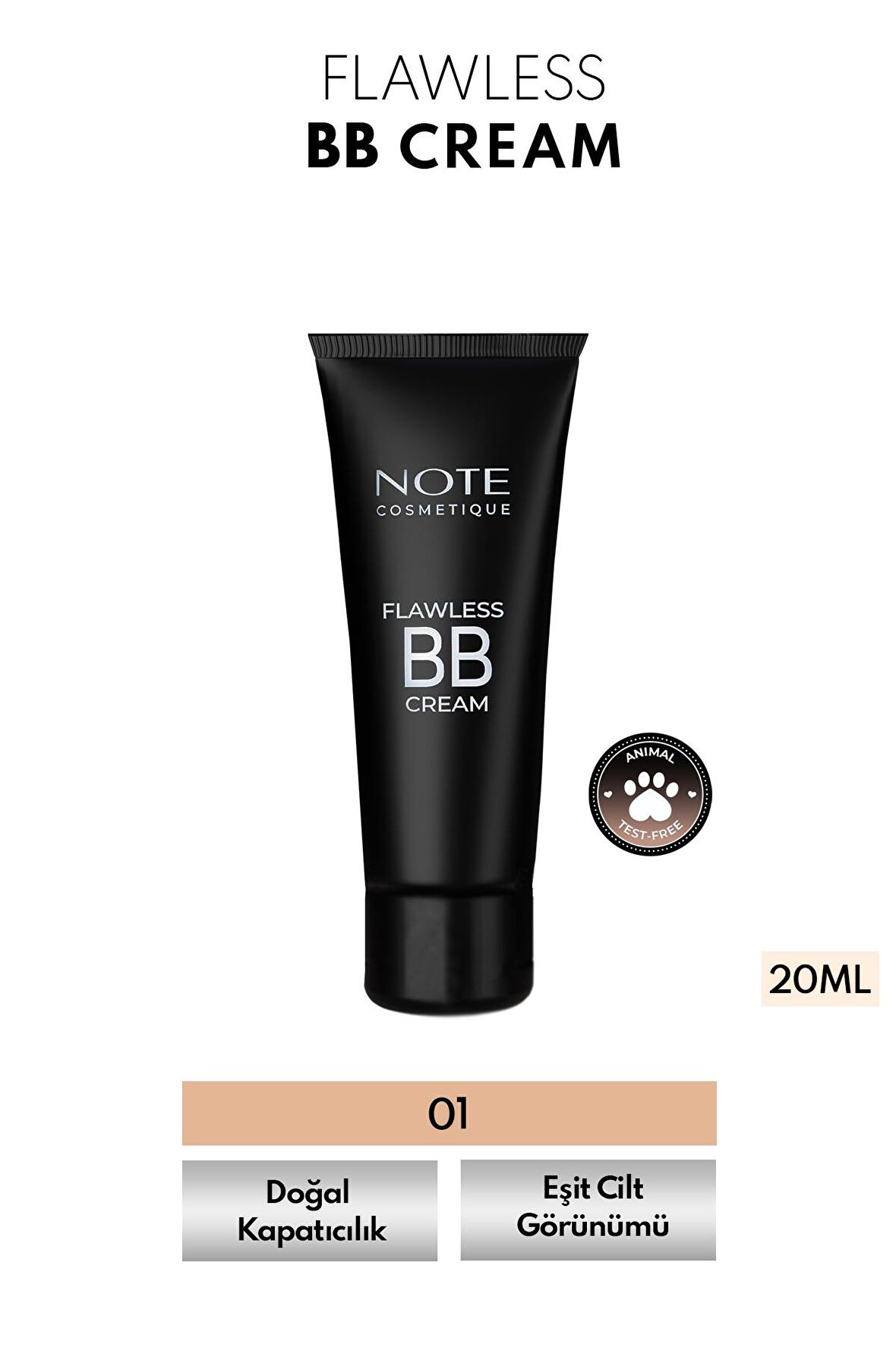 Note Flawless BB Cream 01 Doğal Kapatıcı BB Krem