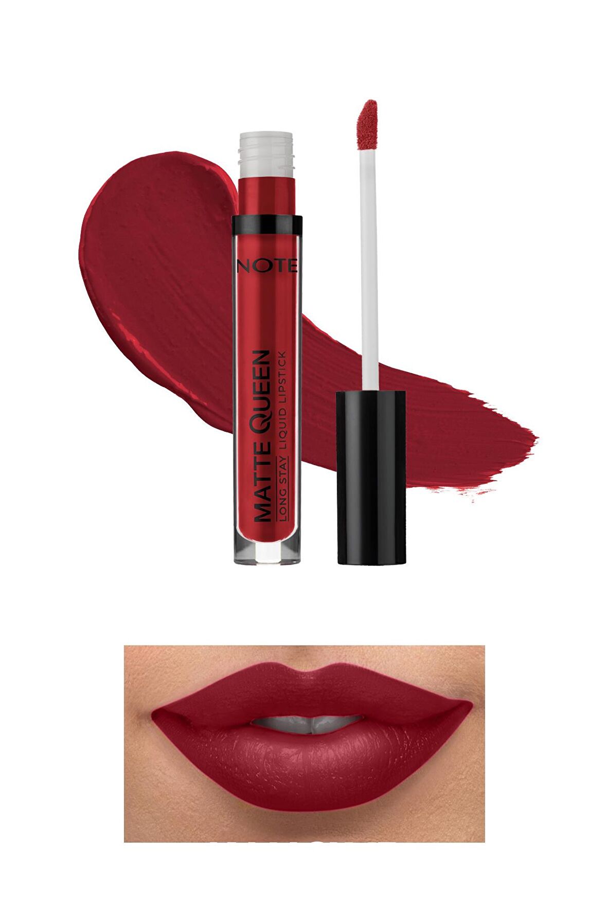 Note Matte Queen Lipstick Kalıcı Likit Ruj 15 Magestic Red - Kırmızı