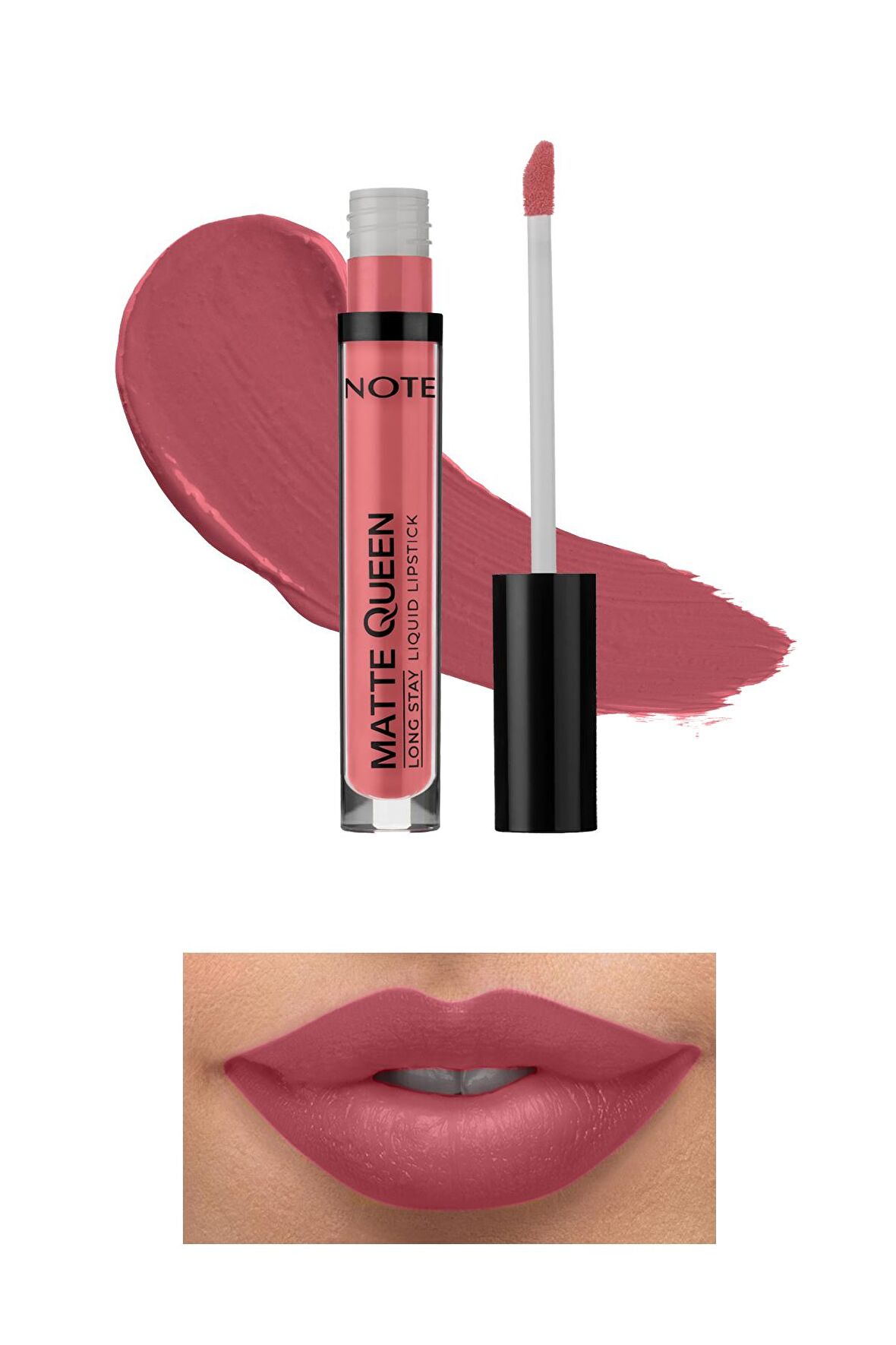 Note Matte Queen Lipstick Kalıcı Likit Ruj 07 Proud Pink - Pembe