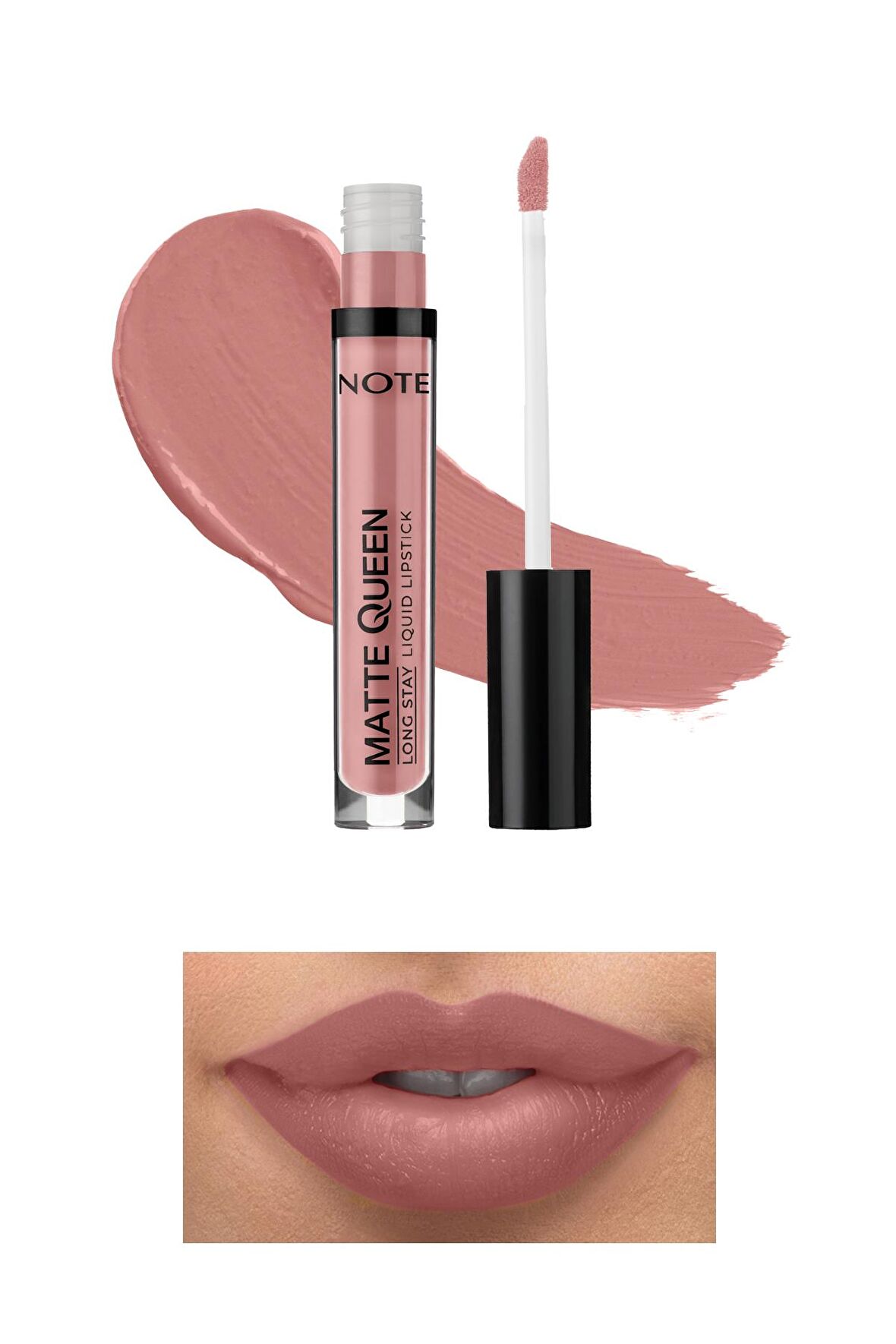 Note Matte Queen Lipstick Kalıcı Likit Ruj 03 Rose Dust - Nude