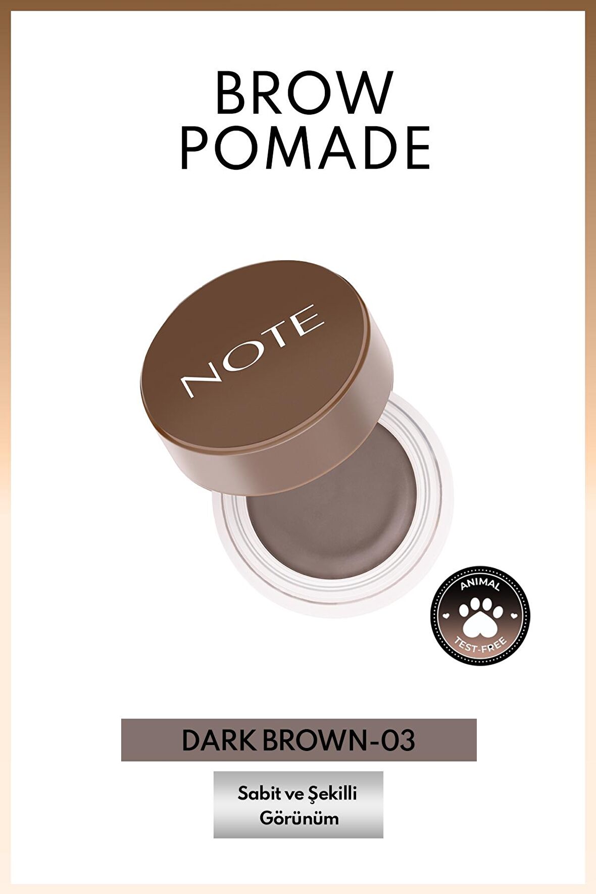 Note Brow Pomade Kalıcı Kaş Pomadı 03 Dark Brown