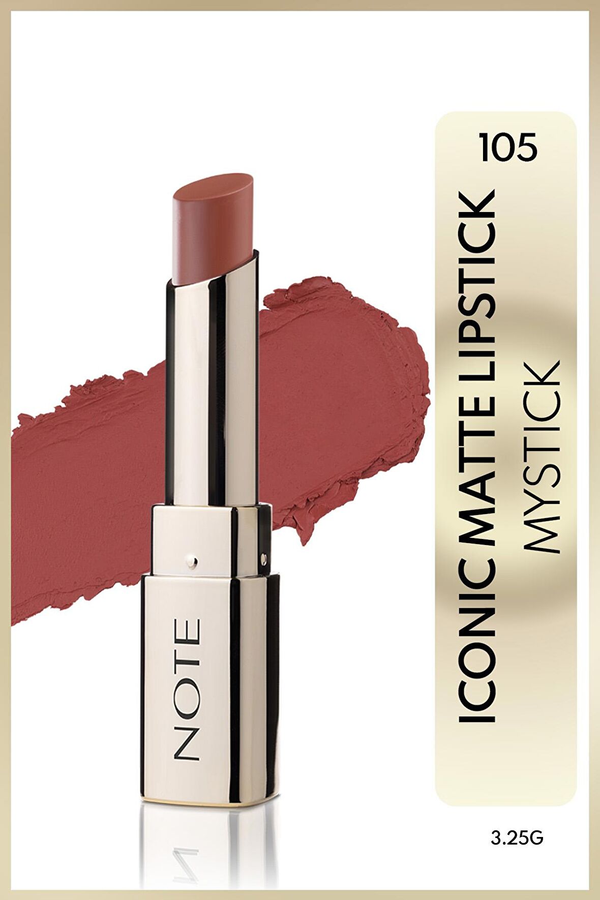 Note Iconic Matte Lipstick Kalıcı Mat Ruj 105 Mystick - Nude