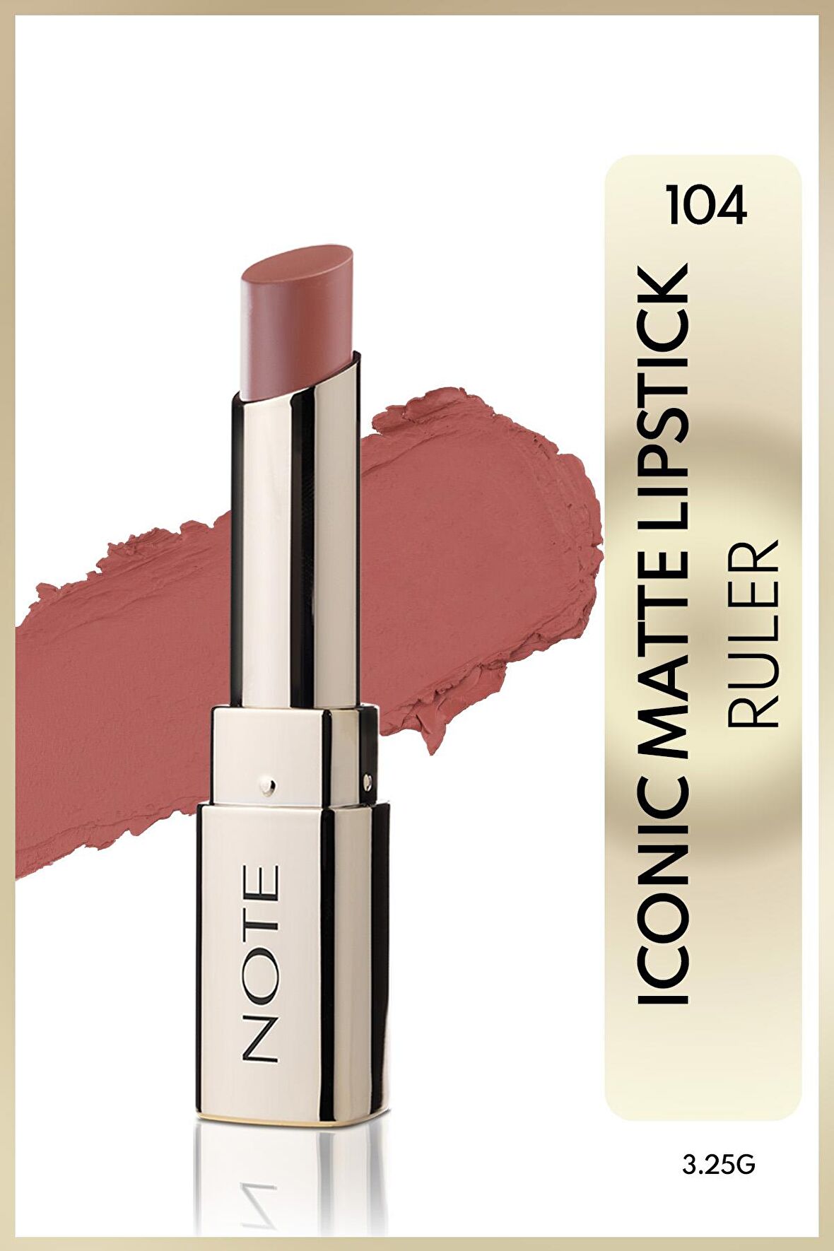 Note Iconic Matte Lipstick Kalıcı Mat Ruj 104 Ruler - Pembe