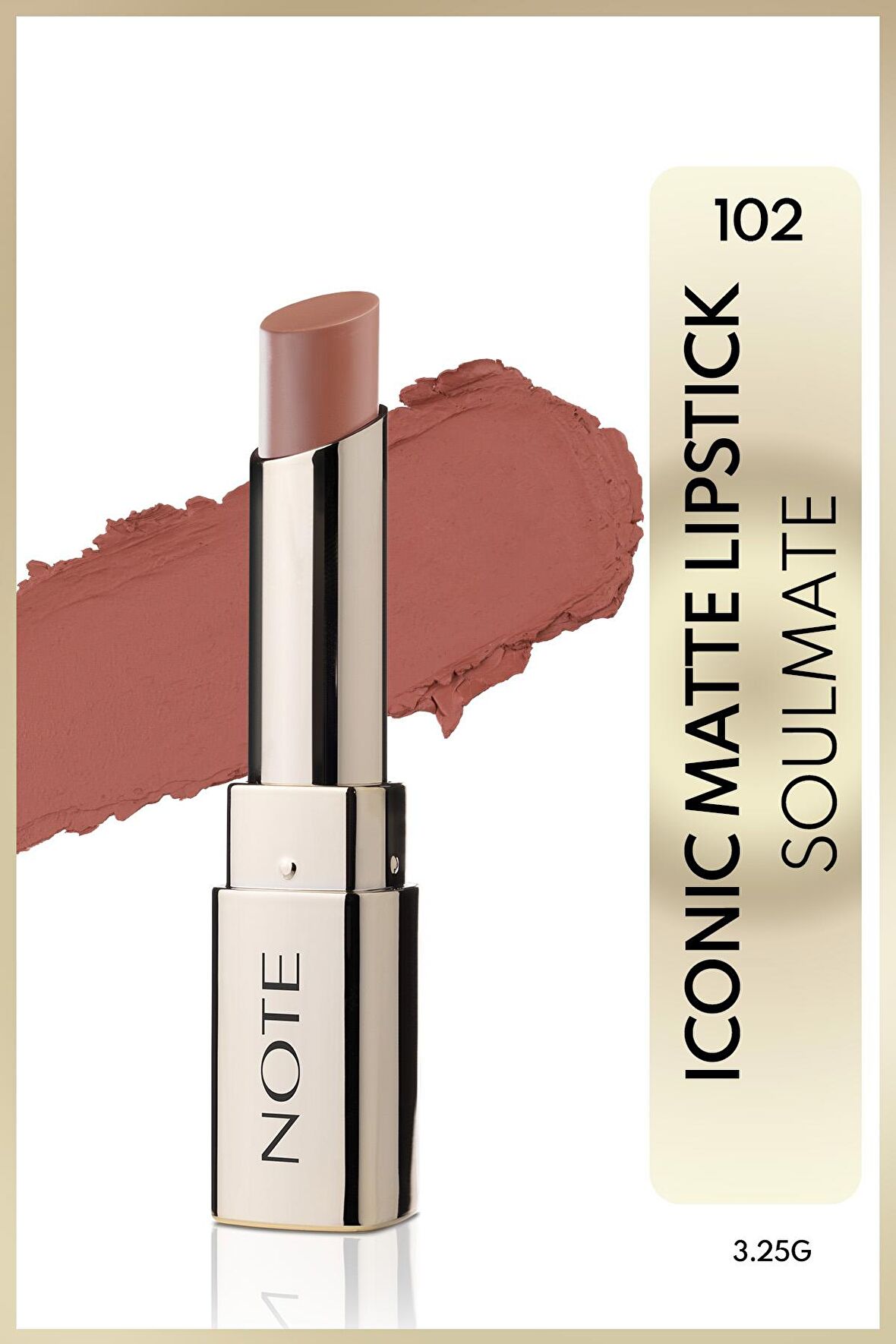 Note Iconic Matte Lipstick Kalıcı Mat Ruj 102 Soulmate - Nude