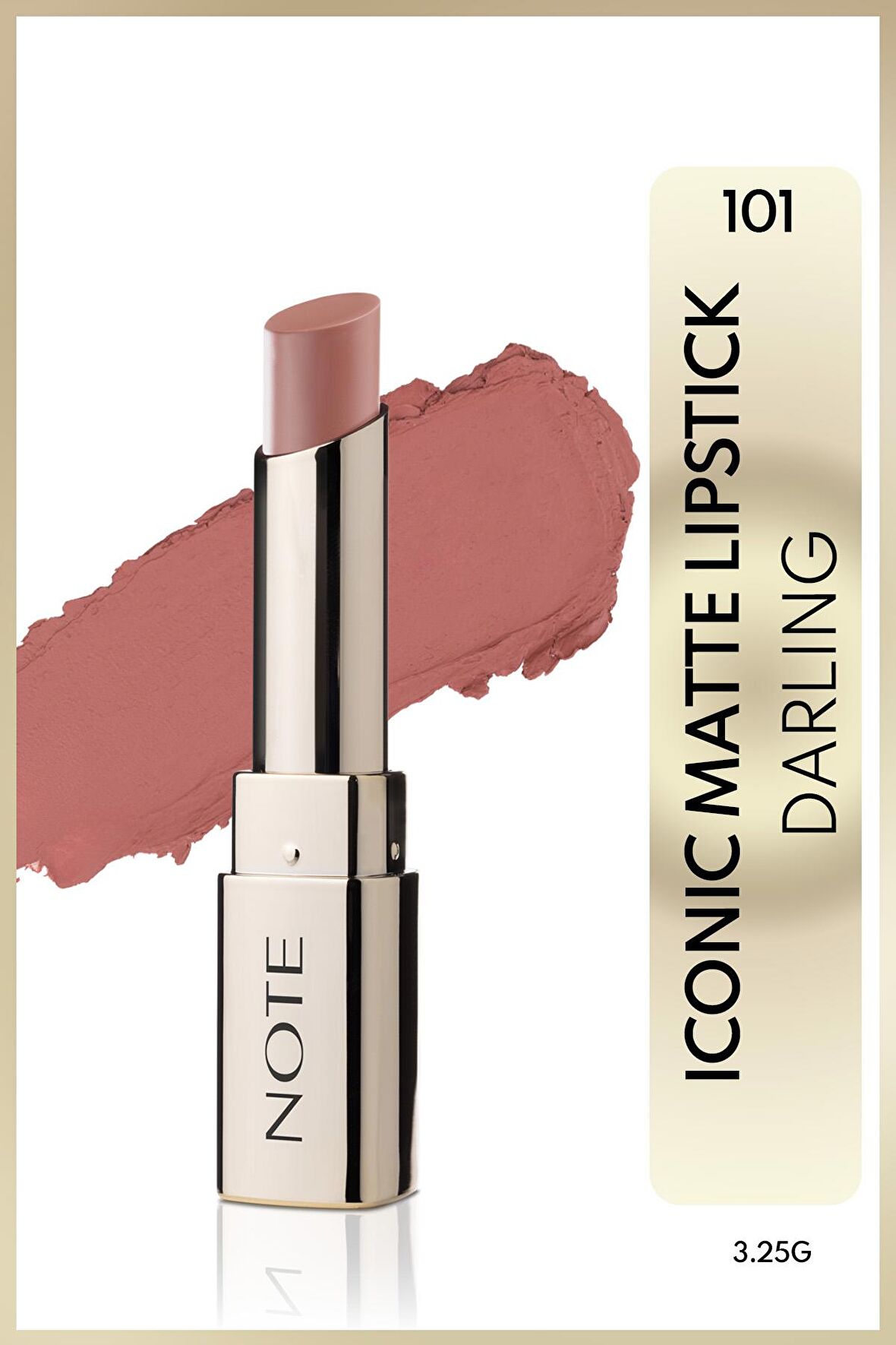 Note Iconic Matte Lipstick Kalıcı Mat Ruj 101 Darling - Nude