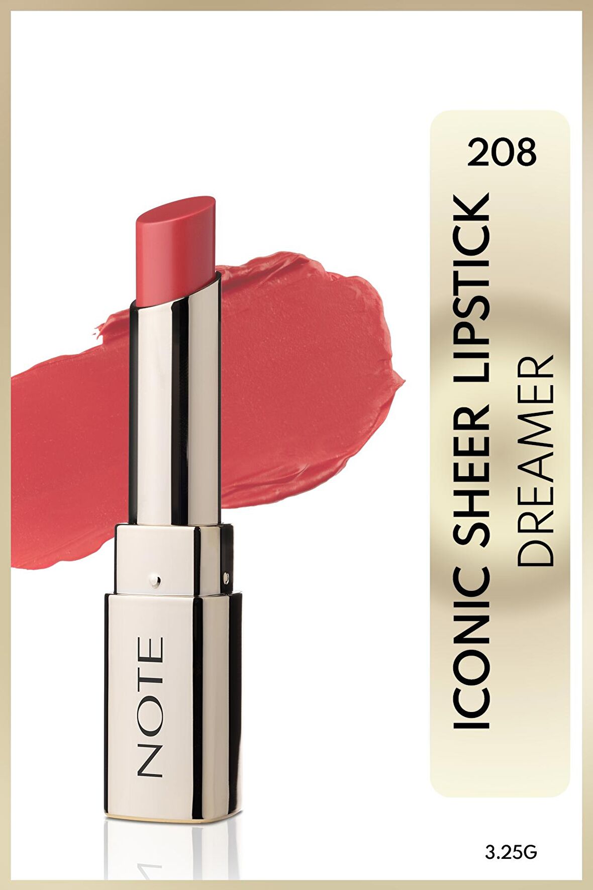 Note Iconic Sheer Lipstick Nemlendirici Parlak Ruj 208 Dreamer - Pembe