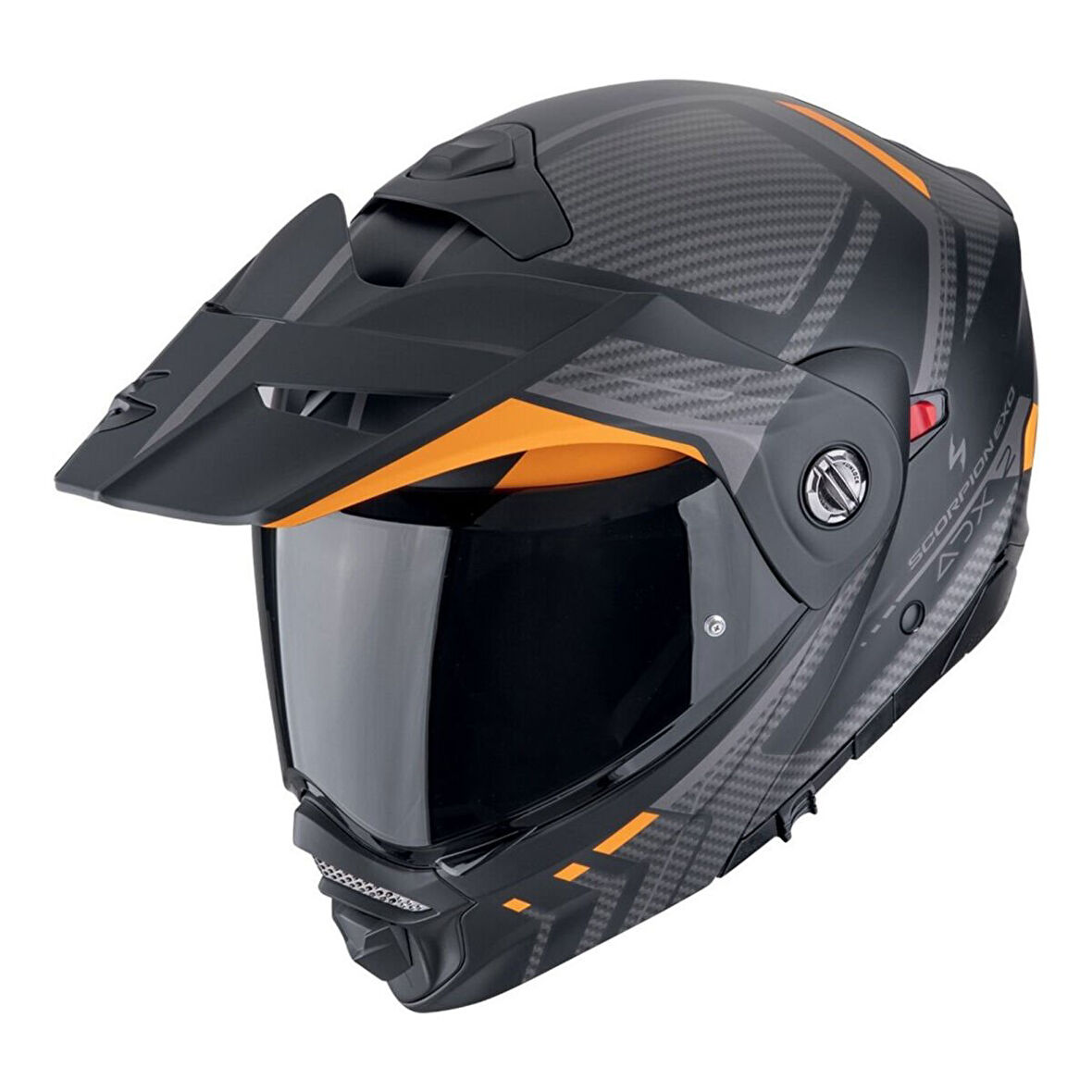 Scorpion ADX-2 Lewis Adv Motosiklet Kaskı Mat Siyah  Oranj