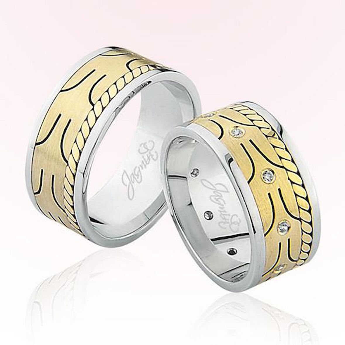 Desenli Altın Alyans 3706