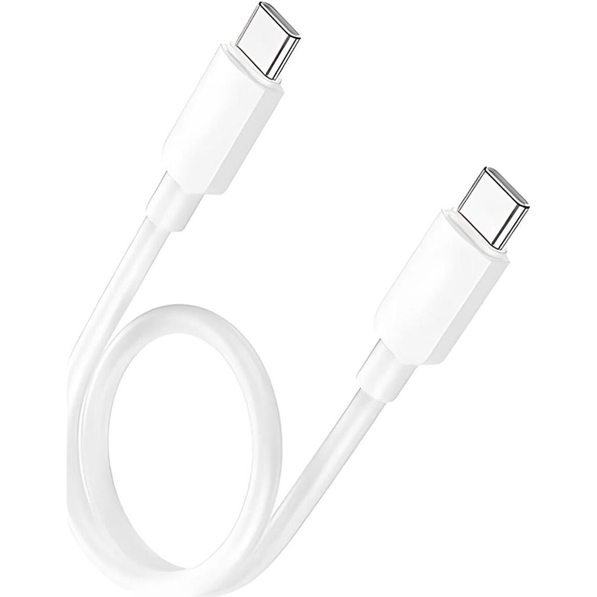 Coofbe 0.25cm 60W Type-C To Type-C Şarj Kablosu Kısa Powerbank Kablosu İphone 15 Pro Max Şarj Uyumlu