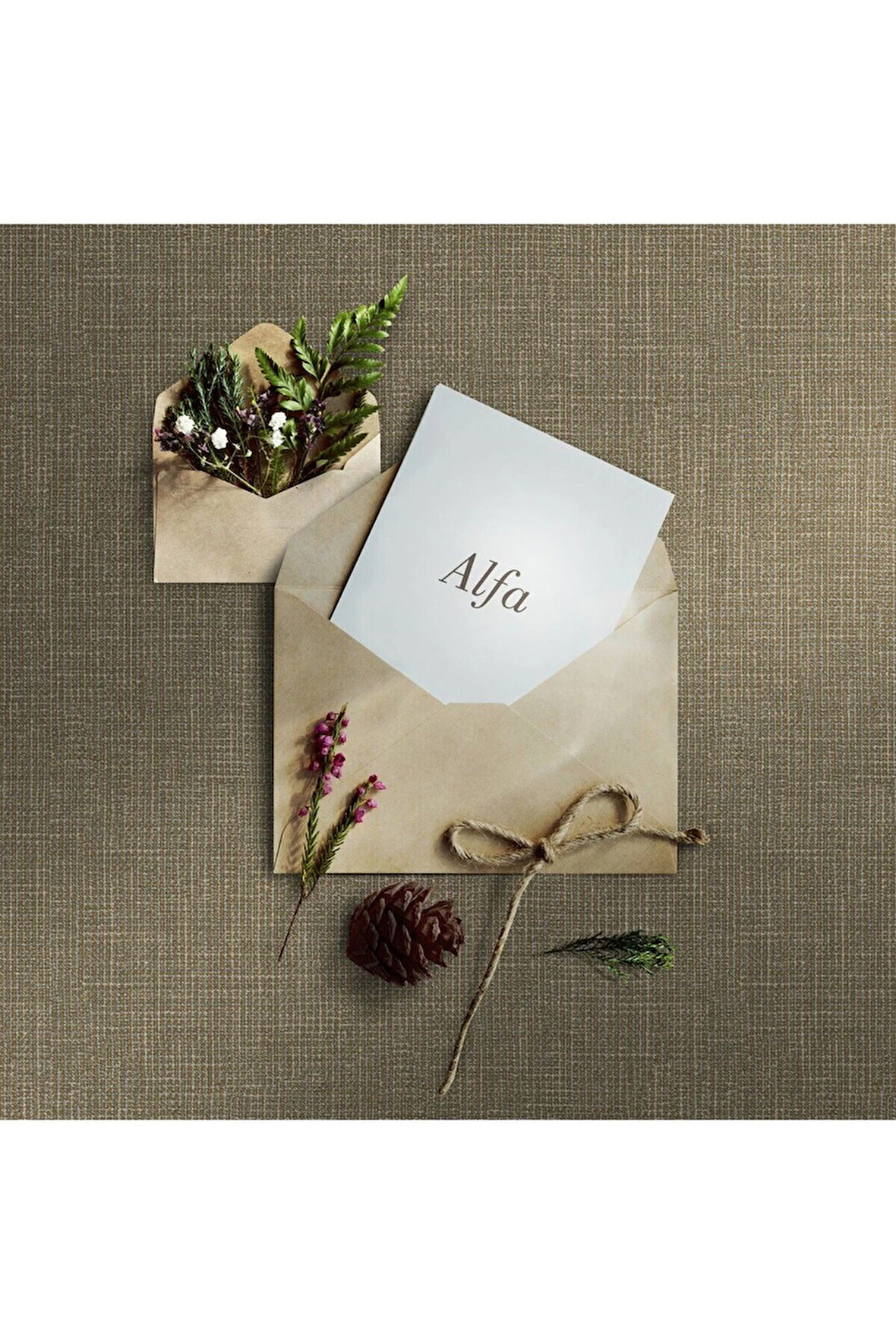 Alfa Kaba Yün Tüvit Dokusundan Esinlenilmiş Duvar Kağıdı, 3712-5, Bej, Kahverengi, 16,50 M²