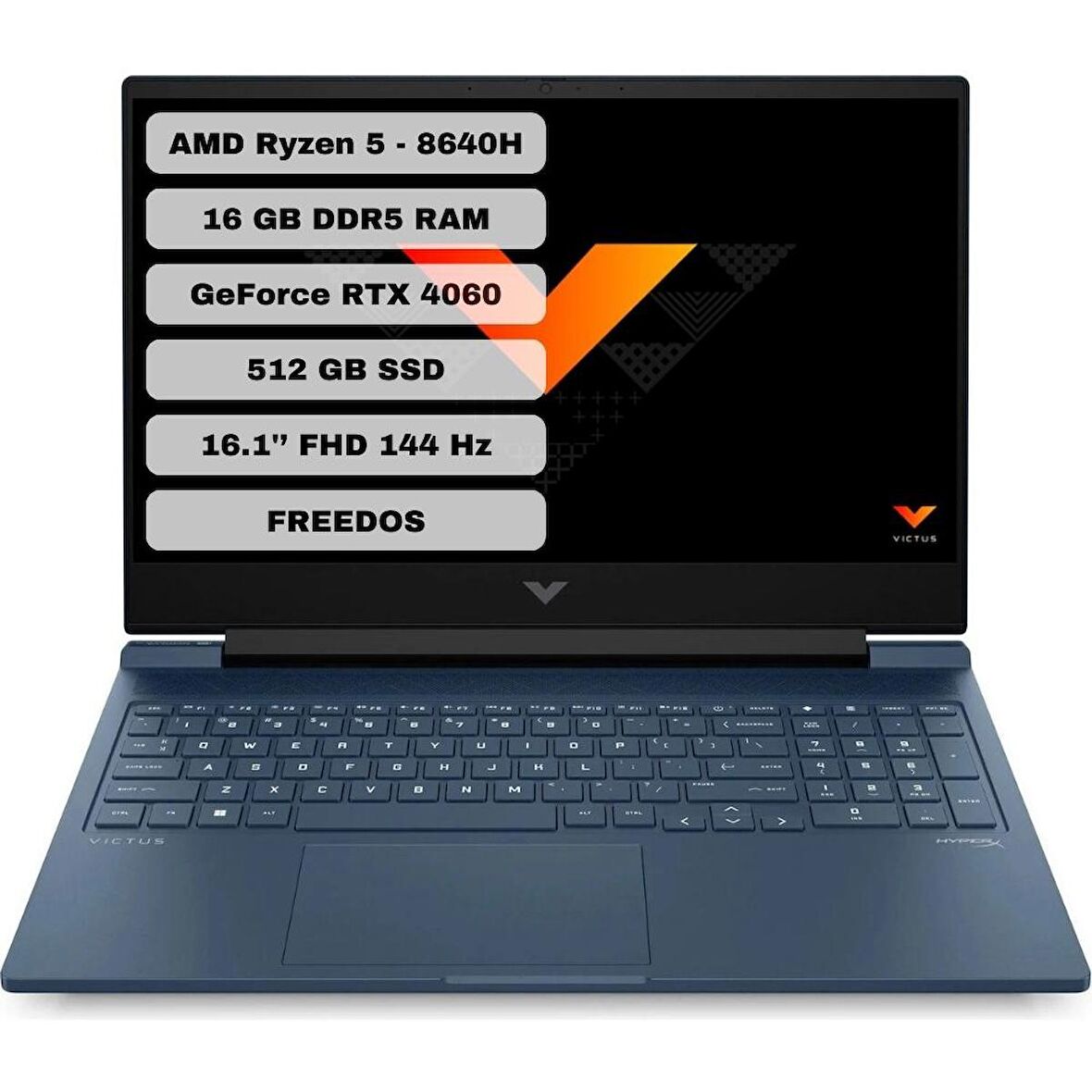 HP Victus 16-S1029NT A1YU0EA 8GB RTX4060 Ryzen 5 8640H 16GB RAM 512GB SSD 16.1 inç FHD 144Hz