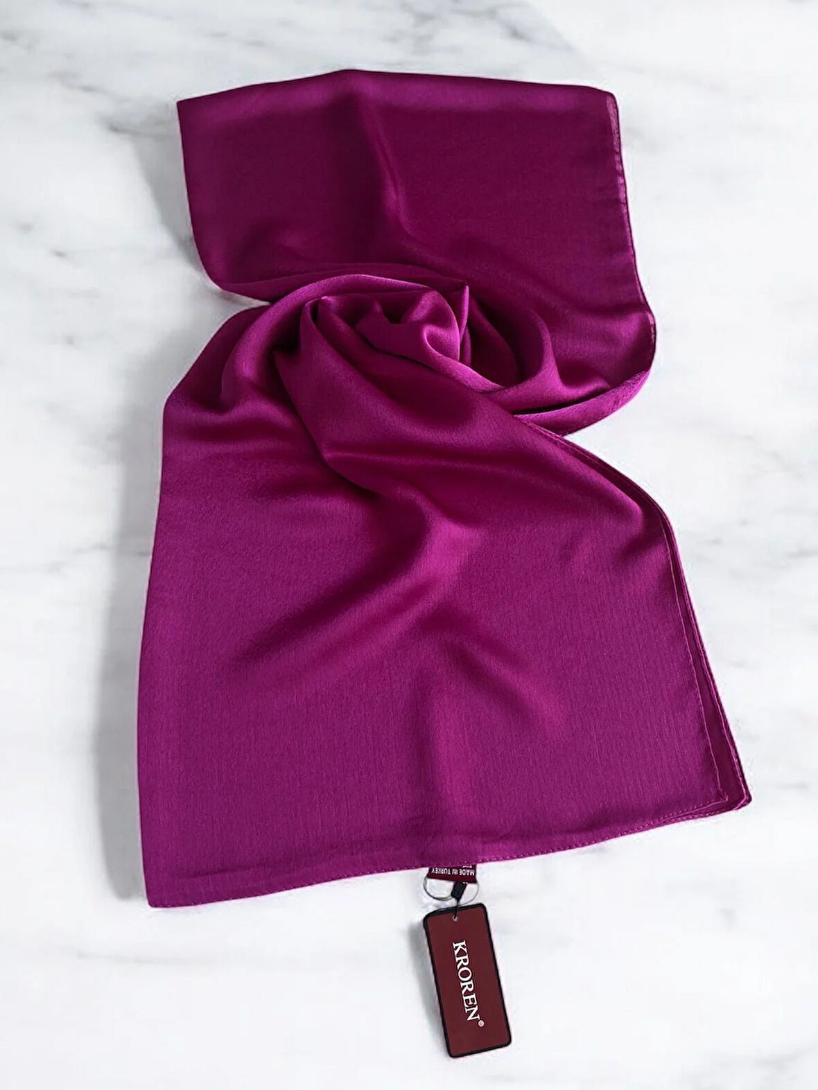 Kroren Jan Jan Pembe Düz Renk Şal 7301-409