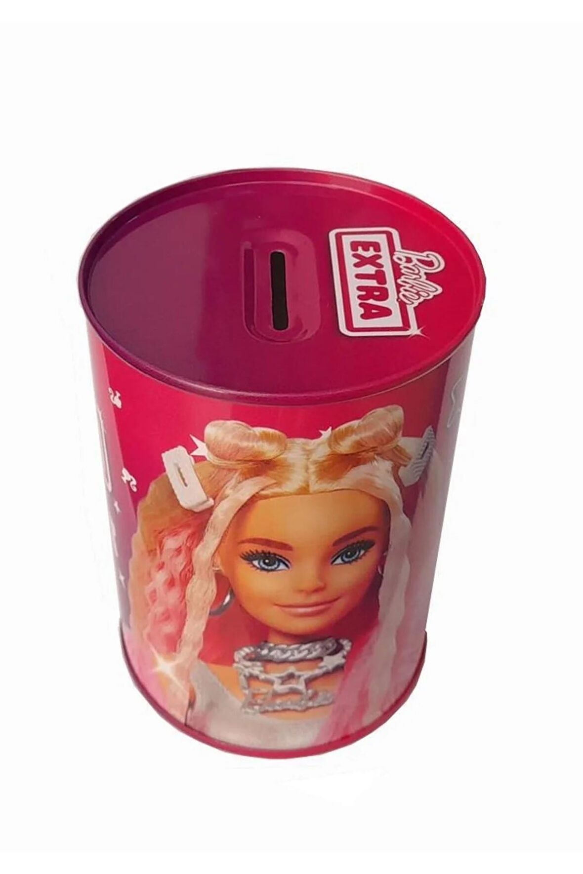 Barbie Metal Kumbara Orta Boy Orjinal Lisanslı 1 Adet Barbi Kumbara Teneke Extra