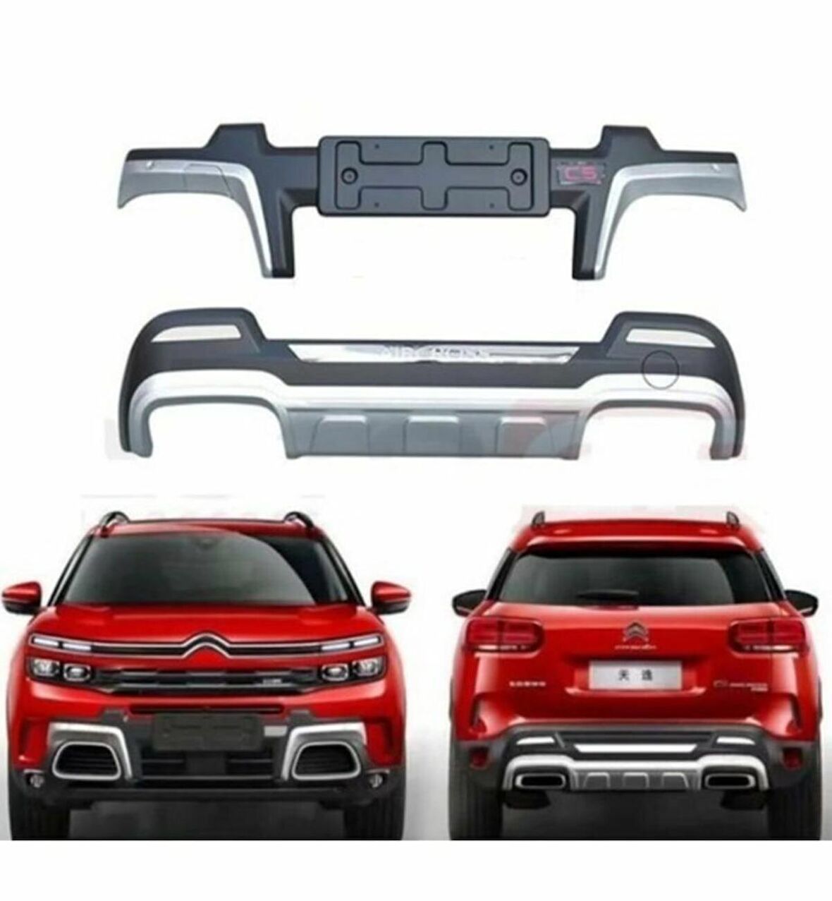 Citroen C5 AirCross 2019+ Ön Arka Tampon Koruma