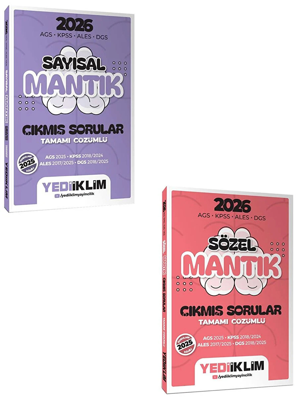 Yediiklim 2026 AGS KPSS ALES DGS Sayısal-Sözel Mantık Tamamı Çözümlü Çıkmış Sorular Seti 