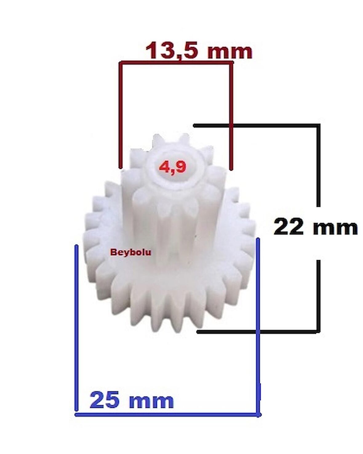 Ar135 Çift dişli Arzum Grande Mio  Doğrayıcı hazne kapağı orta dişlisi
