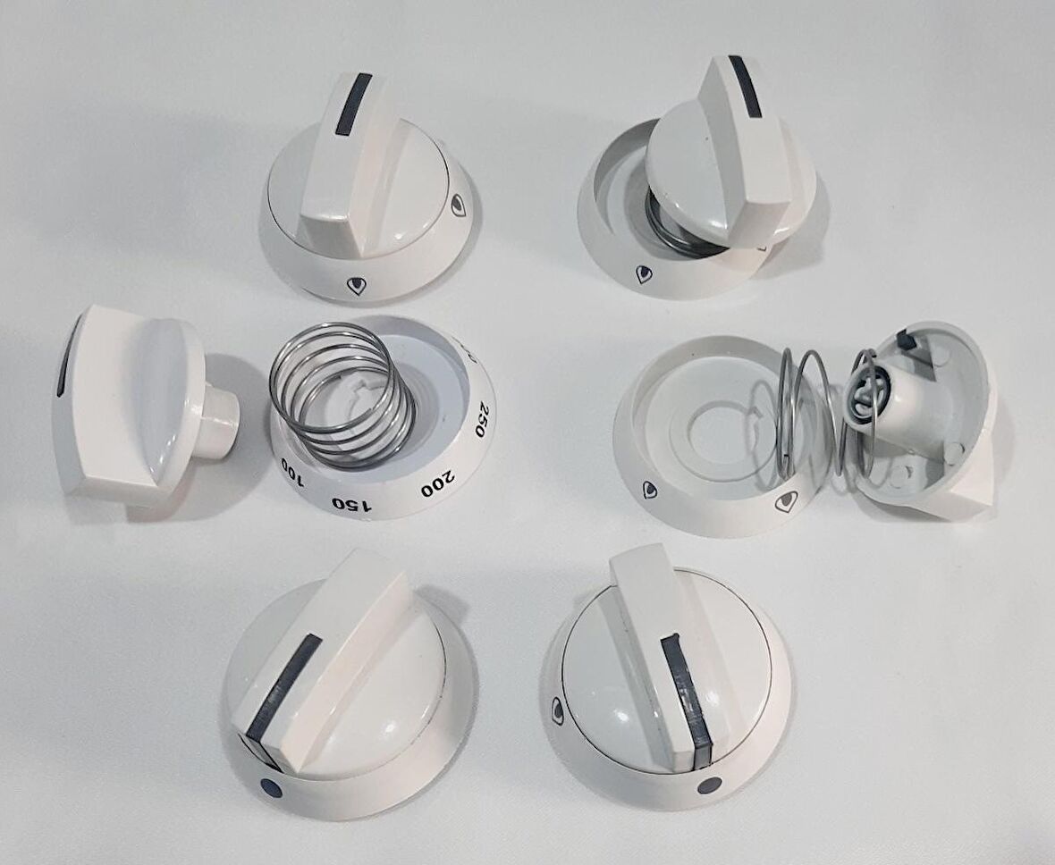 Beko fırın Ocak Düğme 6 LI Takım MUADİL Ürün Yaylı tip