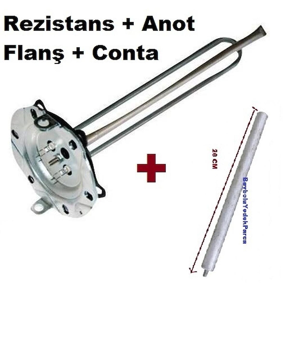 Arçelik T 7365 SL Titanyum Rezistansı ve Anot Çubuk 2000 Watt Rezistans Titanium