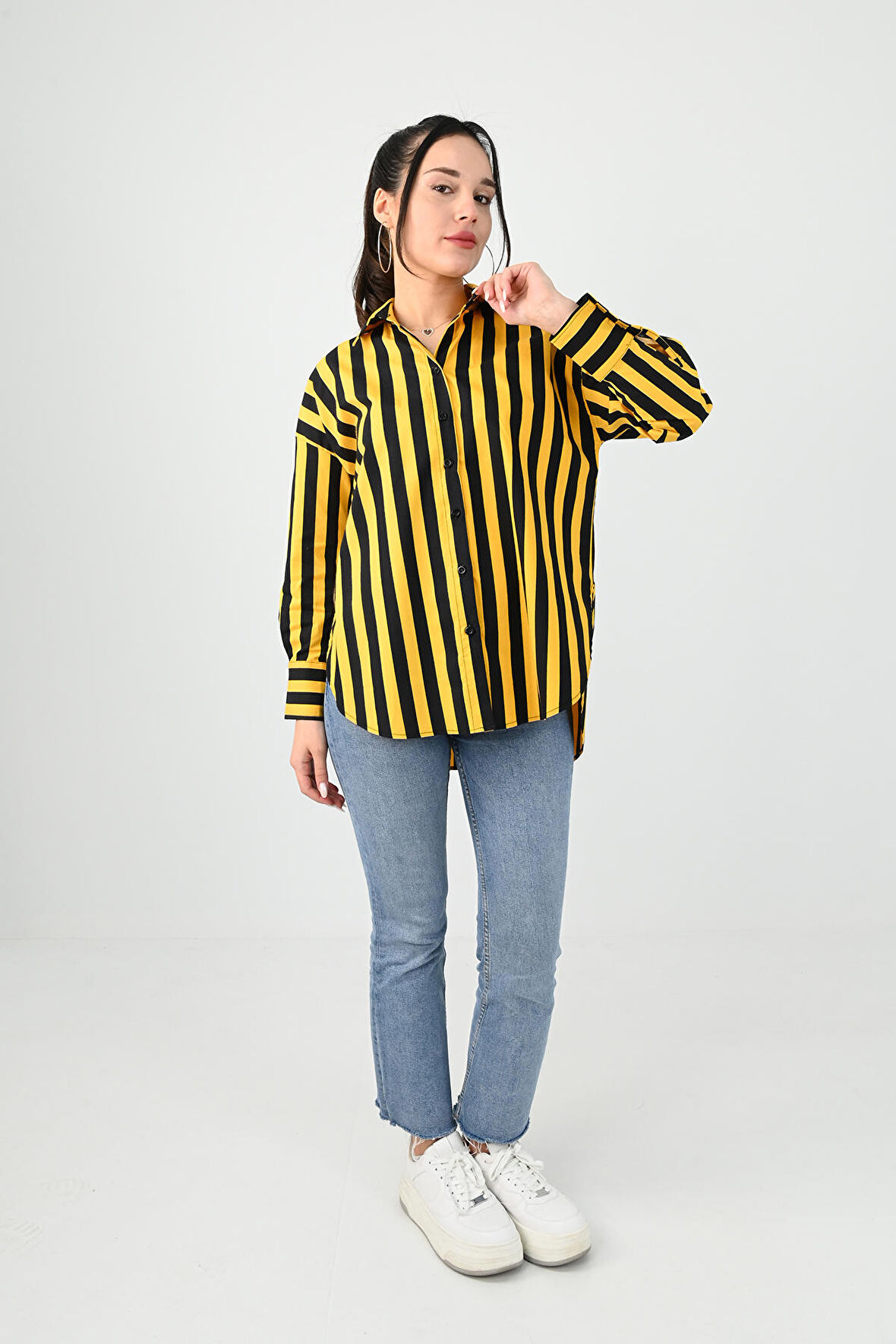 Kadın Desenli Gömlek 1674-25-1