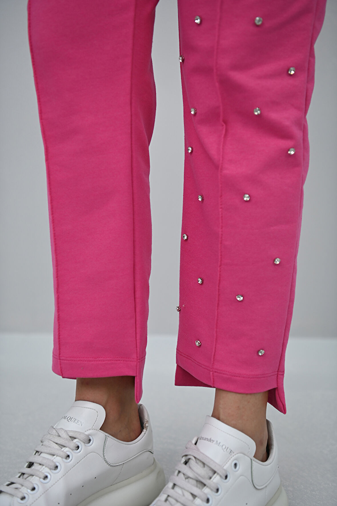 Kadın Büyük Beden Truvakar Kol Taş İşleme Detaylı Eşofman Takımı 8147-25