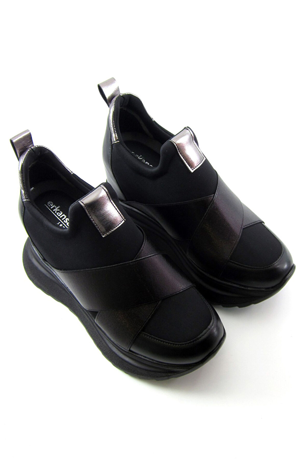 Lopez Siyah Streç Gizli Dolgu Günlük Ayakkabı