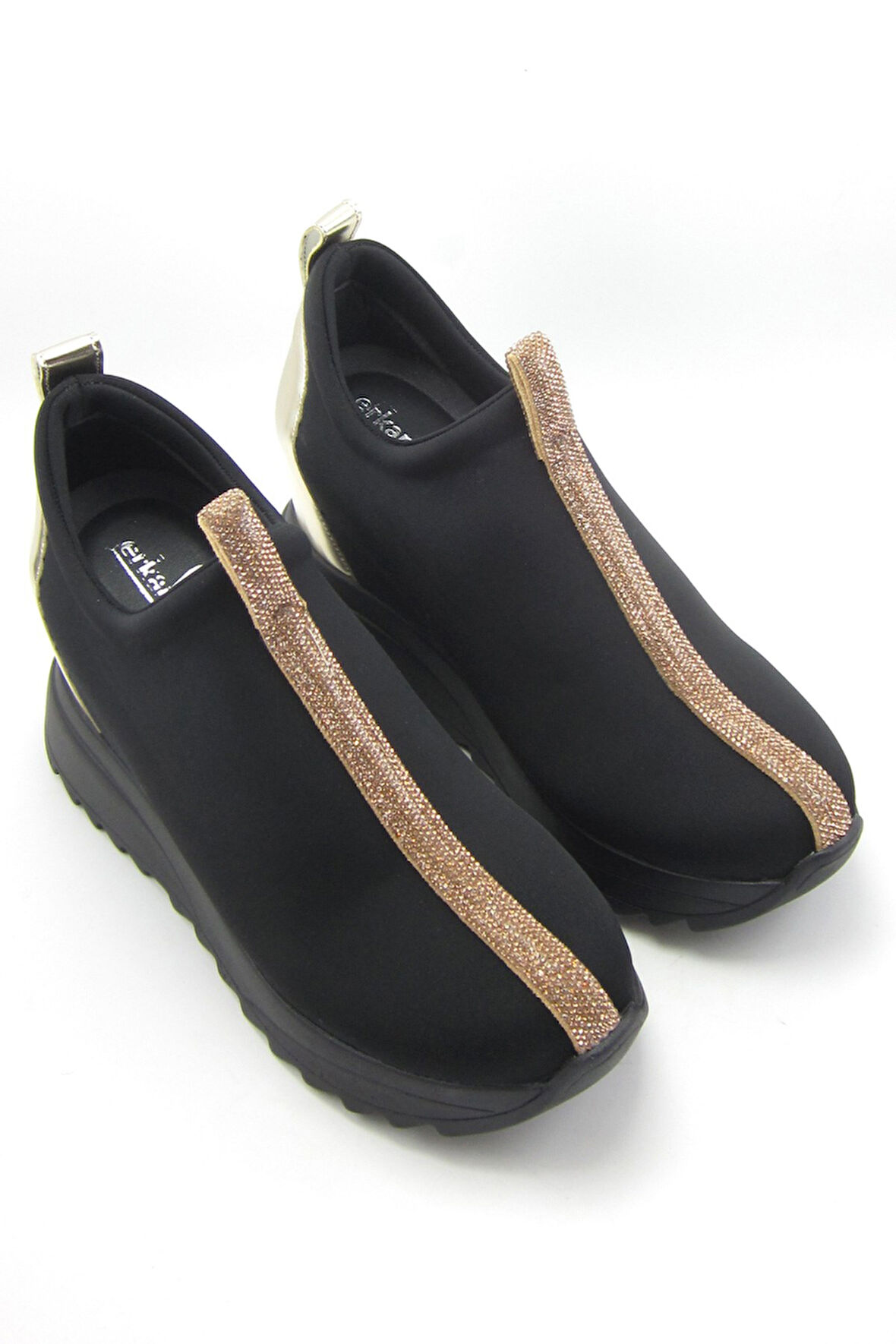 Luminita Siyah Altın Gizli Dolgu Günlük Ayakkabı